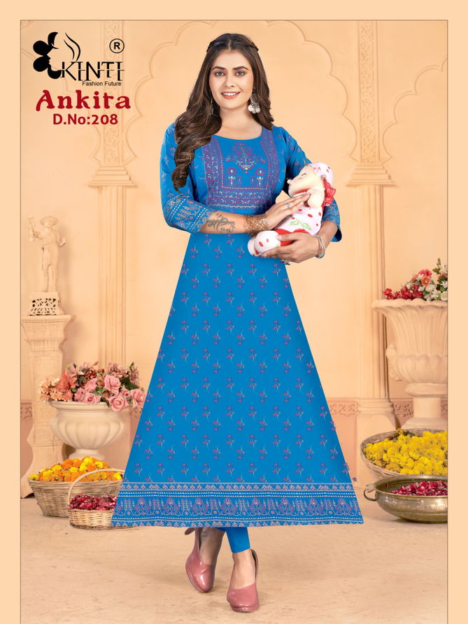 Ankita 2 By Kinti 201 To 208 Anarkali Kurtis Catalog
